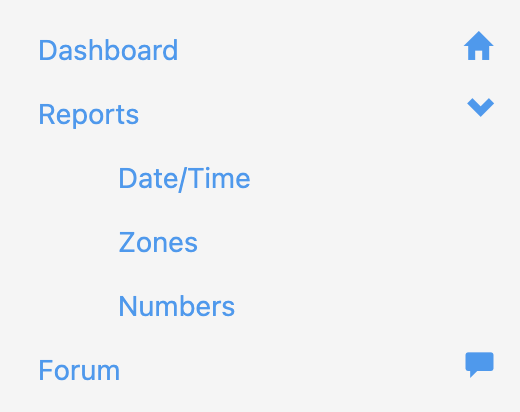 Dashboard option in left navigation bar
