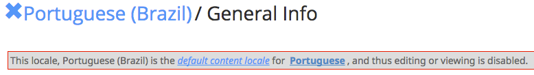 warning at on main Survey Tool page when Portuguese (Brazil) is selected