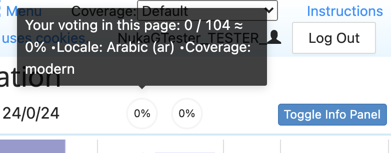 Page progress widget tooltip